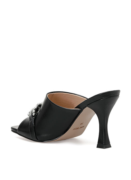 BERNE 2PR Siyah Kadın Topuklu Terlik - Görsel 5