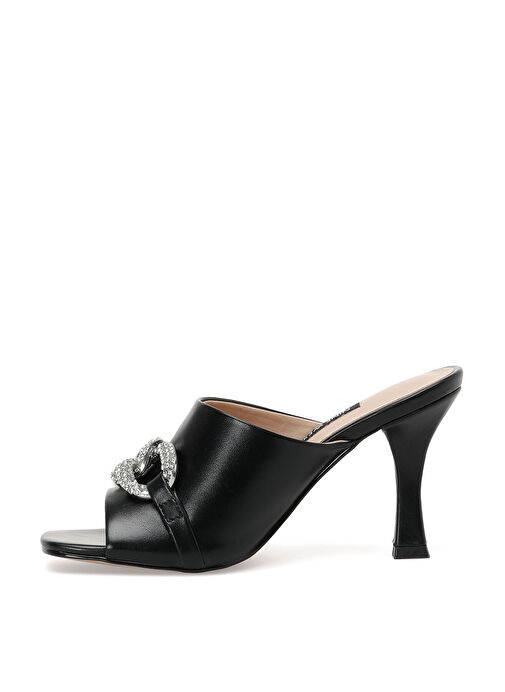 BERNE 2PR Siyah Kadın Topuklu Terlik - Görsel 3