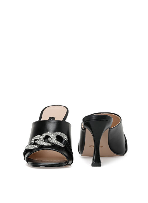 BERNE 2PR Siyah Kadın Topuklu Terlik - Görsel 6