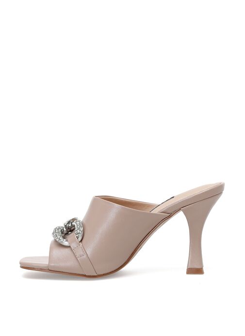 BERNE 2PR Pudra Kadın Topuklu Terlik - Görsel 5