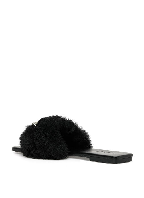 AMORA 2PR Siyah Kadın Düz Terlik - Görsel 4