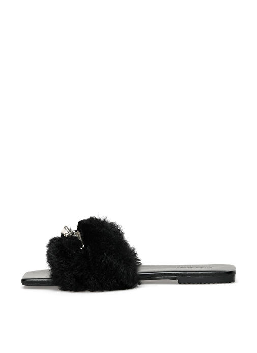 AMORA 2PR Siyah Kadın Düz Terlik - Görsel 5