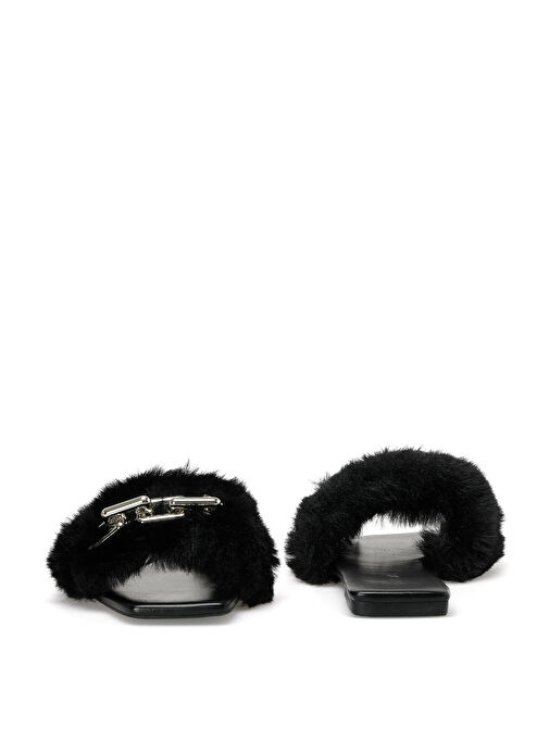 AMORA 2PR Siyah Kadın Düz Terlik - Görsel 6