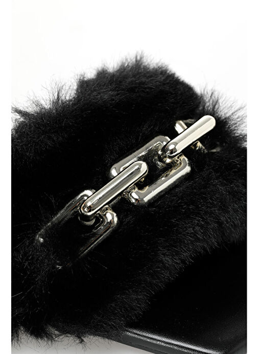 AMORA 2PR Siyah Kadın Düz Terlik - Görsel 8