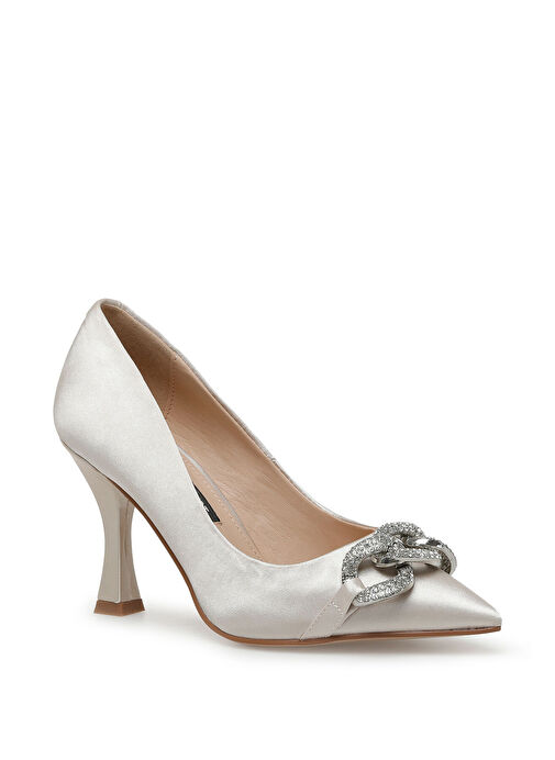 BINE2 2PR Bej Kadın Topuklu Ayakkabı - Görsel 3