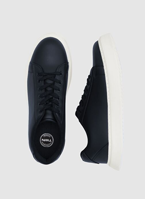 Twn Lacivert Kalın Beyaz Tabanlı Bağcıklı Sneaker Ayakkabi - Görsel 6