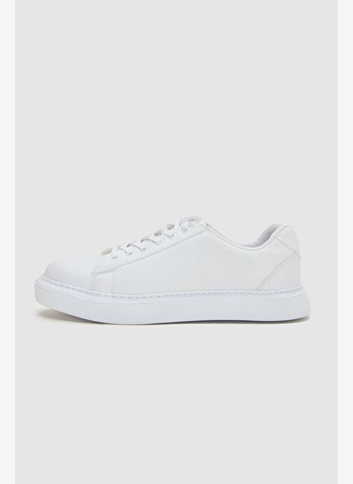 Twn Beyaz Kalın Beyaz Tabanlı Bağcıklı Sneaker Ayakkabi - Görsel 5
