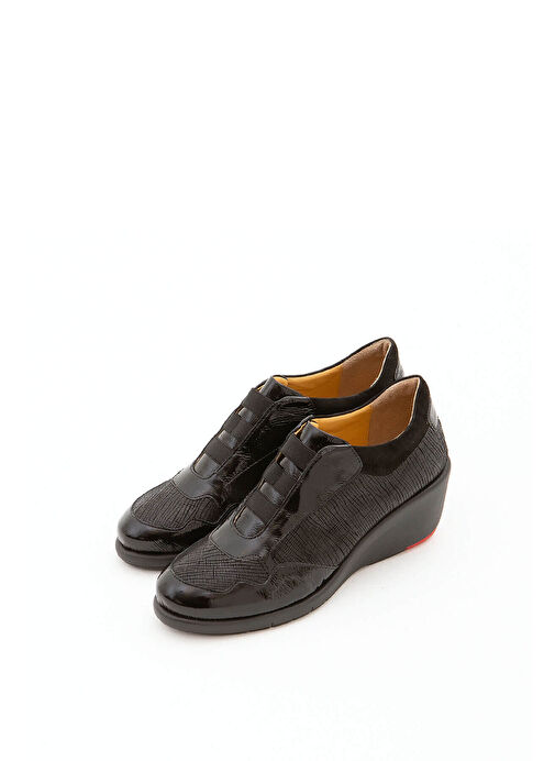 Relax Anatomic Kadın Hakiki Deri Siyah Comfort Ayakkabı - Görsel 2