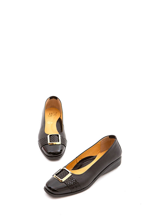 Relax Anatomic Siyah Kadın Deri Topuklu Ayakkabı 611 E2601-3651 BYN AYK Y22 - Görsel 2