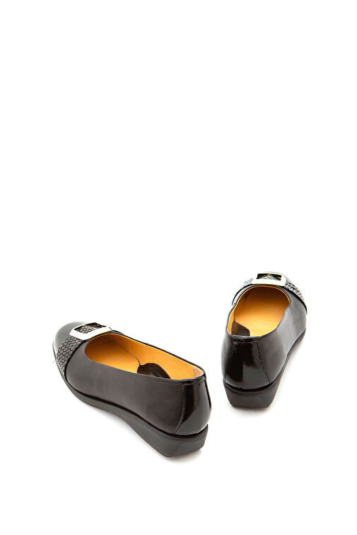 Relax Anatomic Siyah Kadın Deri Topuklu Ayakkabı 611 E2601-3651 BYN AYK Y22 - Görsel 3