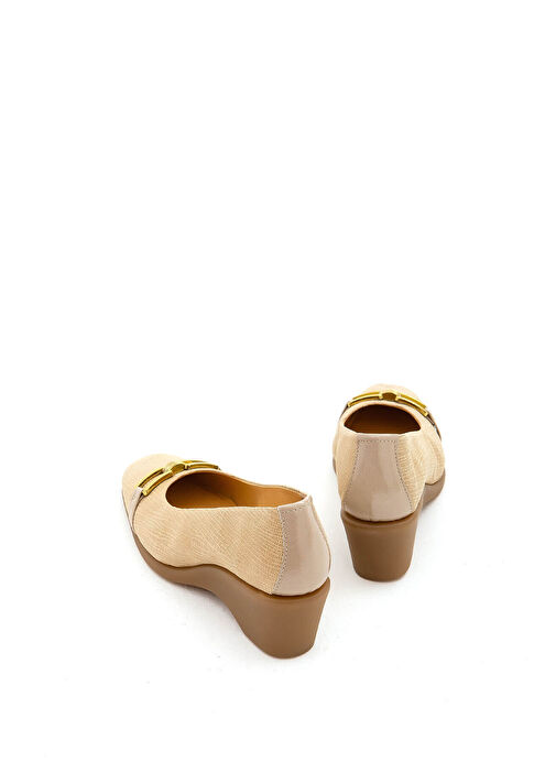 Relax Anatomic Kadın Hakiki Deri Bej Comfort Ayakkabı - Görsel 3