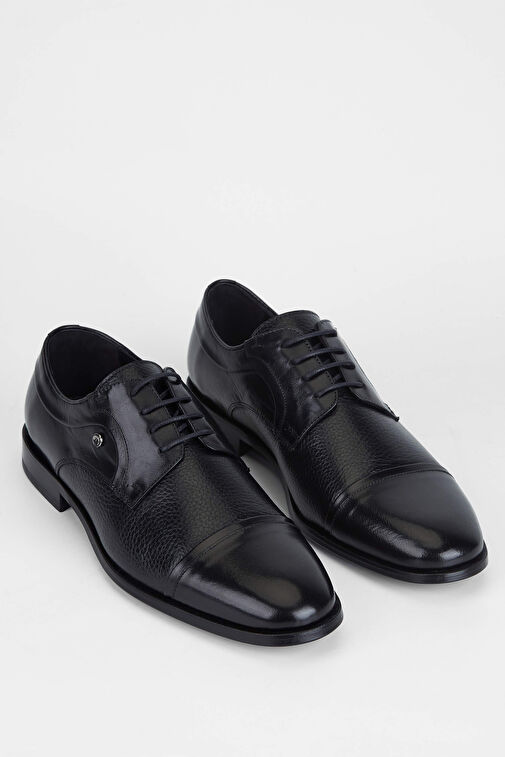 Tamer Tanca Erkek Hakiki Deri Siyah Klasik Ayakkabı - Görsel 3