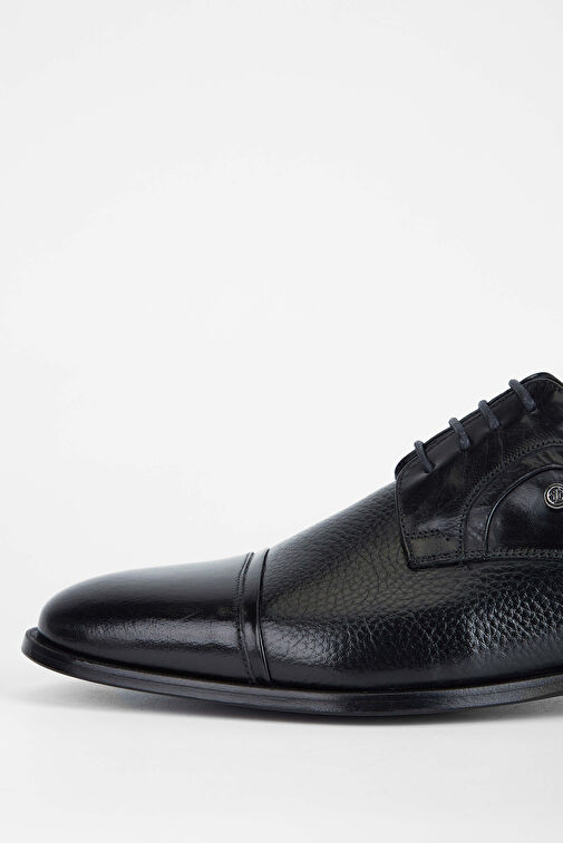 Tamer Tanca Erkek Hakiki Deri Siyah Klasik Ayakkabı - Görsel 4