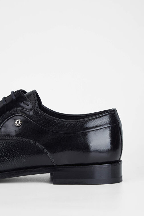 Tamer Tanca Erkek Hakiki Deri Siyah Klasik Ayakkabı - Görsel 5