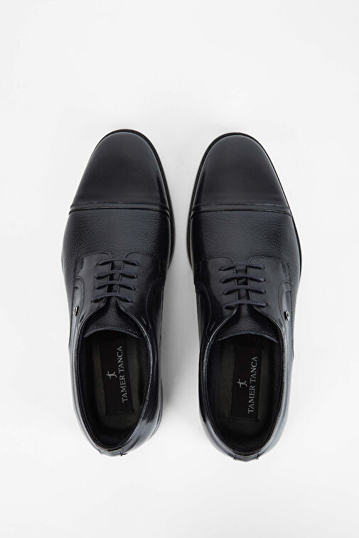 Tamer Tanca Erkek Hakiki Deri Siyah Klasik Ayakkabı - Görsel 6