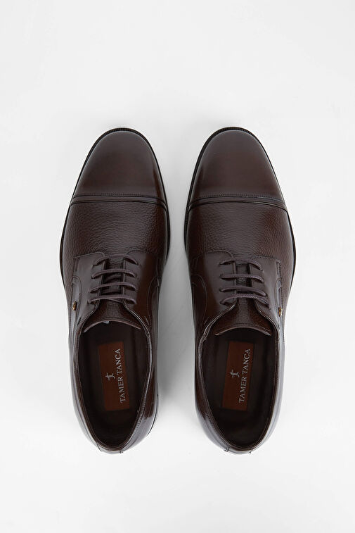 Tamer Tanca Erkek Hakiki Deri Kahverengi Klasik Ayakkabı - Görsel 6