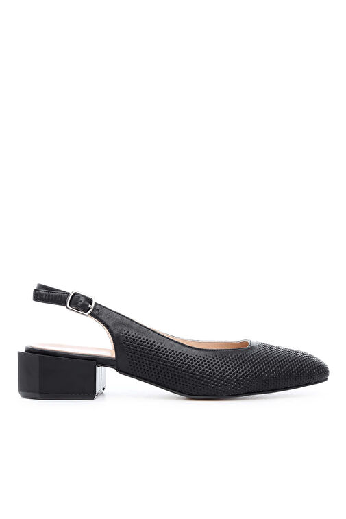 Tamer Tanca Kadın Hakiki Deri Siyah Klasik Ayakkabı - Görsel 2