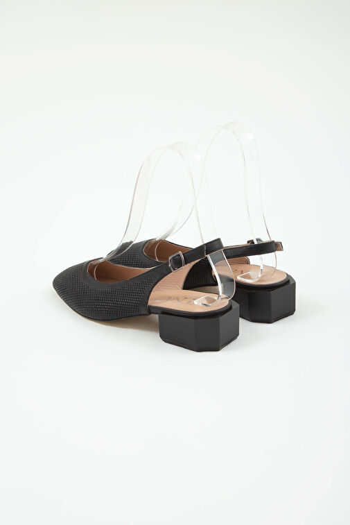 Tamer Tanca Kadın Hakiki Deri Siyah Klasik Ayakkabı - Görsel 9