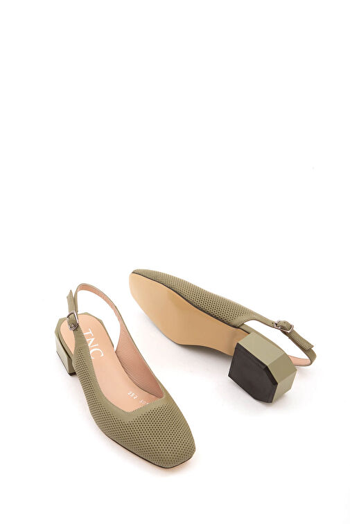 Tamer Tanca Kadın Hakiki Deri Yeşil Klasik Ayakkabı - Görsel 3