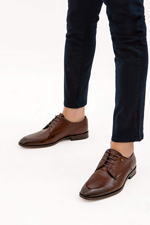 Tamer Tanca Erkek Hakiki Deri Taba Klasik Ayakkabı - Görsel 3