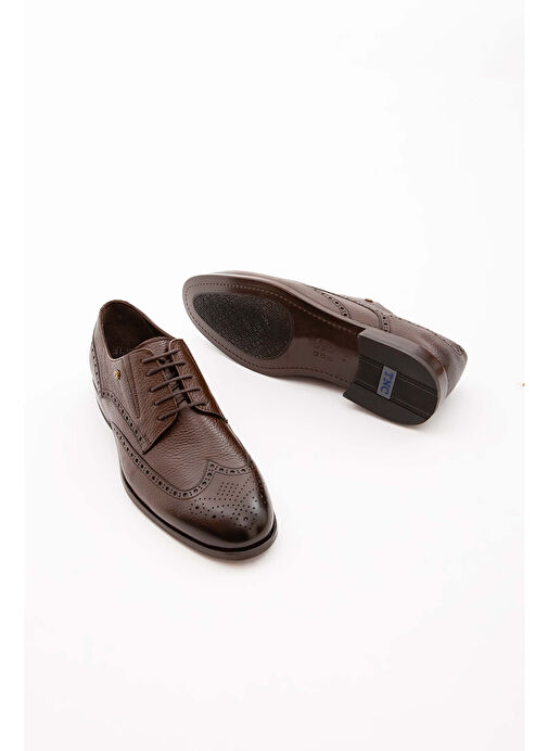Tamer Tanca Erkek Hakiki Deri Kahverengi Klasik Ayakkabı - Görsel 5