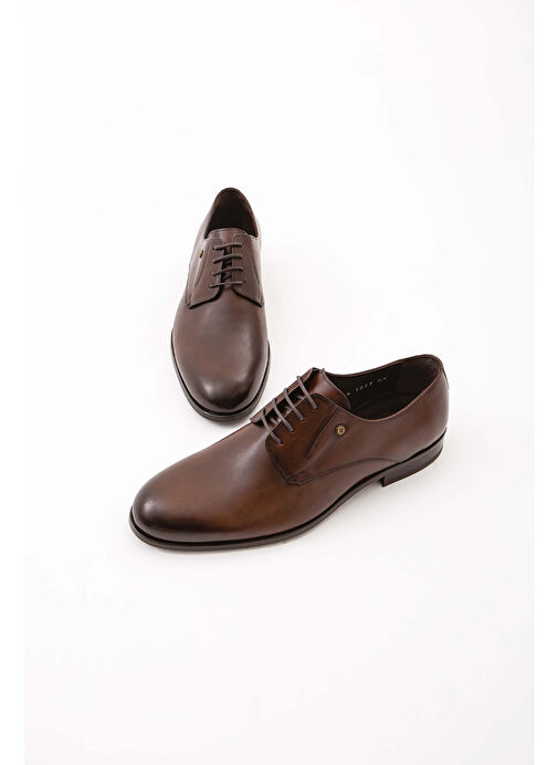 Tamer Tanca Erkek Hakiki Deri Kahverengi Klasik Ayakkabı - Görsel 4