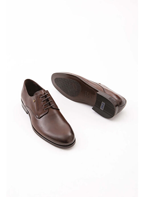 Tamer Tanca Erkek Hakiki Deri Kahverengi Klasik Ayakkabı - Görsel 5