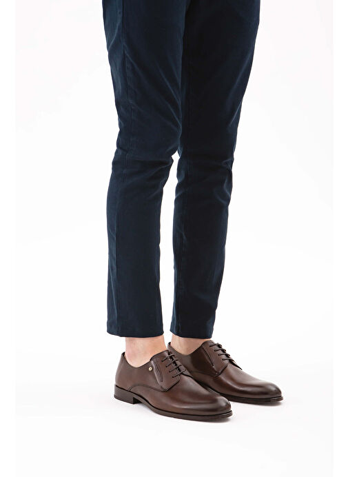 Tamer Tanca Erkek Hakiki Deri Kahverengi Klasik Ayakkabı - Görsel 7