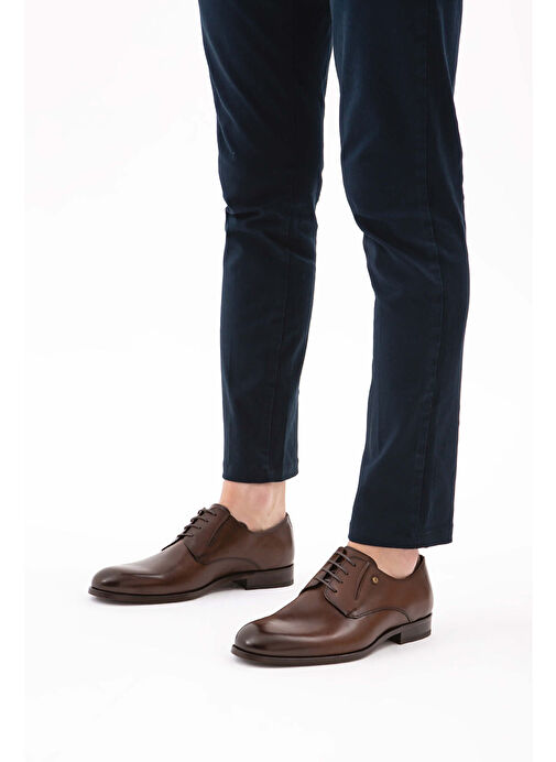 Tamer Tanca Erkek Hakiki Deri Kahverengi Klasik Ayakkabı - Görsel 8