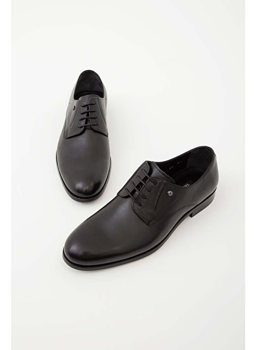Tamer Tanca Erkek Hakiki Deri Siyah Klasik Ayakkabı - Görsel 4