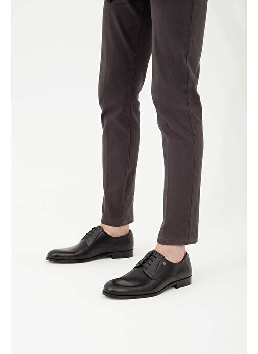 Tamer Tanca Erkek Hakiki Deri Siyah Klasik Ayakkabı - Görsel 7