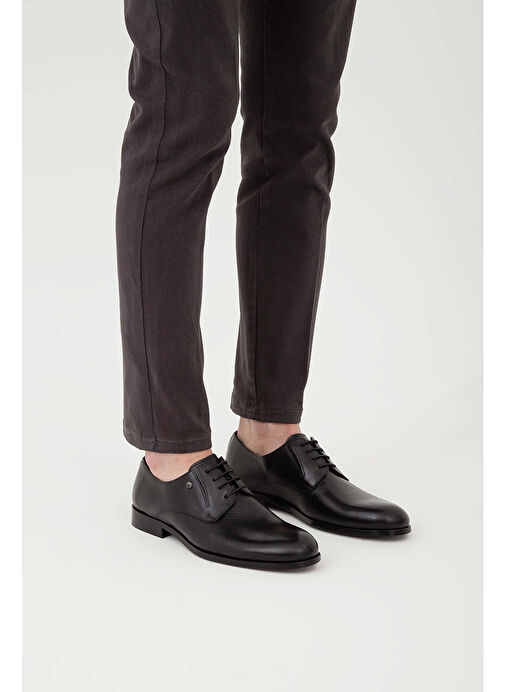 Tamer Tanca Erkek Hakiki Deri Siyah Klasik Ayakkabı - Görsel 8