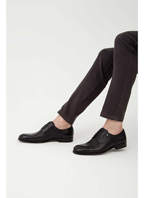 Tamer Tanca Erkek Hakiki Deri Siyah Klasik Ayakkabı - Görsel 9