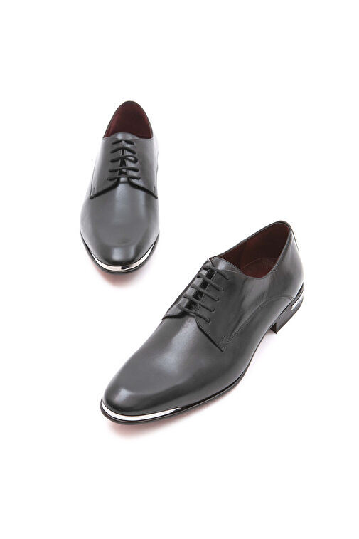 Tamer Tanca Erkek Hakiki Deri Siyah Analin Klasik Ayakkabı - Görsel 6