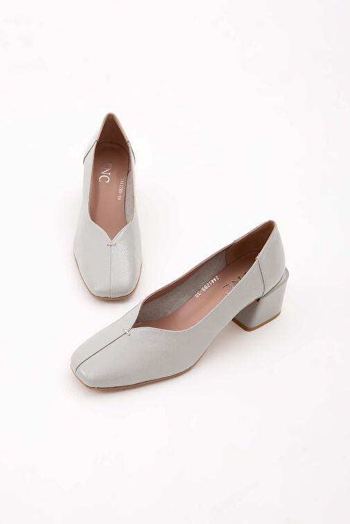 Tamer Tanca Kadın Hakiki Deri Gri Rugan GOVA Ayakkabı - Görsel 2