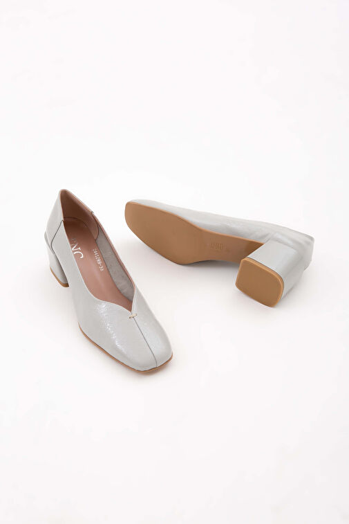 Tamer Tanca Kadın Hakiki Deri Gri Rugan GOVA Ayakkabı - Görsel 5