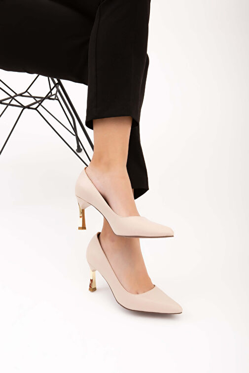 Tamer Tanca Bej Kadın Stiletto 911 225 BN AYK Y22 - Görsel 5