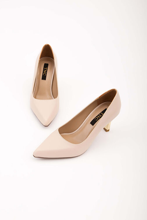 Tamer Tanca Bej Kadın Stiletto 911 225 BN AYK Y22 - Görsel 6