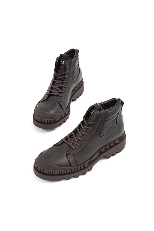 Tamer Tanca Erkek Hakiki Deri Kahverengi Casual Bot - Görsel 6