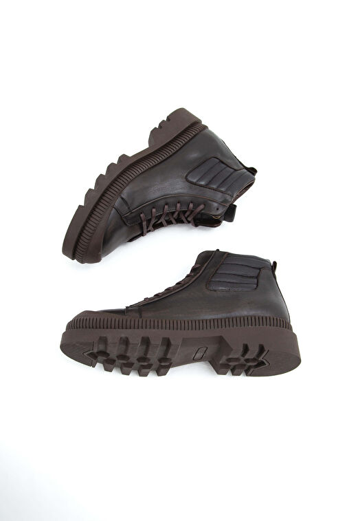 Tamer Tanca Erkek Hakiki Deri Kahverengi Casual Bot - Görsel 8