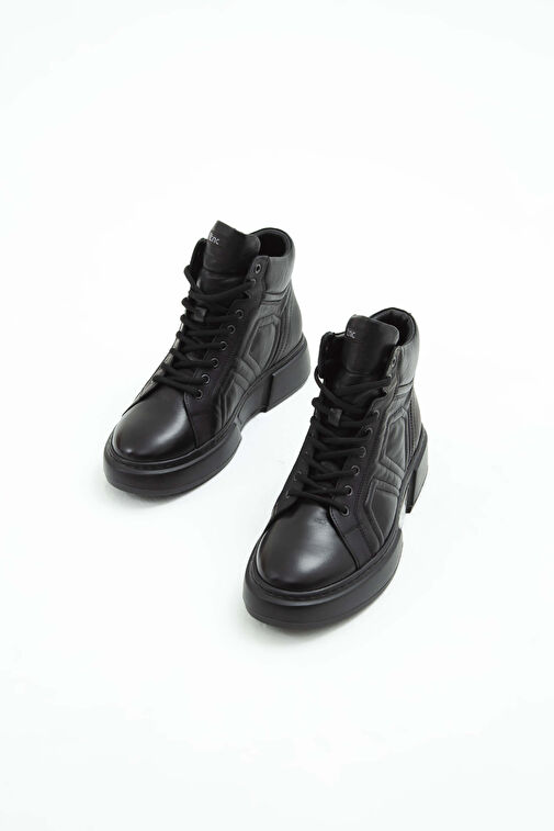 Tamer Tanca Erkek Hakiki Deri Siyah Casual Bot - Görsel 6