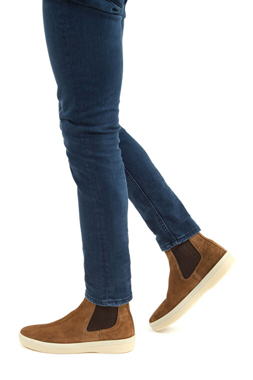 Tamer Tanca Erkek Hakiki Deri Taba Süet Casual Bot - Görsel 2