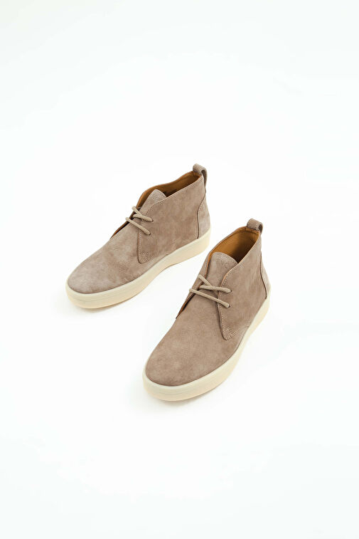 Tamer Tanca Erkek Hakiki Deri Bej Casual Bot - Görsel 6