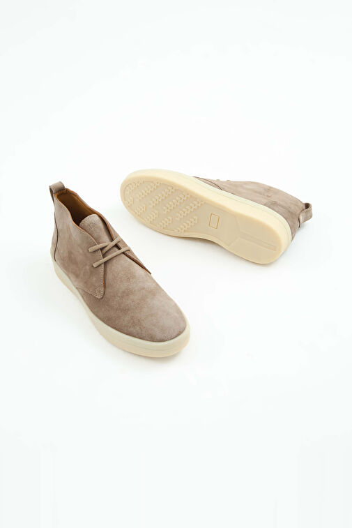 Tamer Tanca Erkek Hakiki Deri Bej Casual Bot - Görsel 8