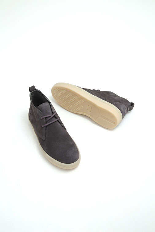 Tamer Tanca Erkek Hakiki Deri Gri Casual Bot - Görsel 8