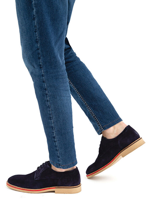 Tamer Tanca Erkek Hakiki Deri Lacivert Casual Ayakkabı - Görsel 2