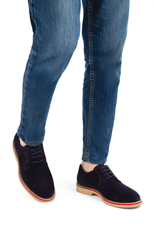 Tamer Tanca Erkek Hakiki Deri Lacivert Casual Ayakkabı - Görsel 3