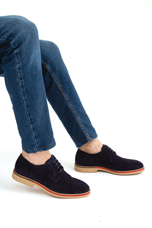 Tamer Tanca Erkek Hakiki Deri Lacivert Casual Ayakkabı - Görsel 4