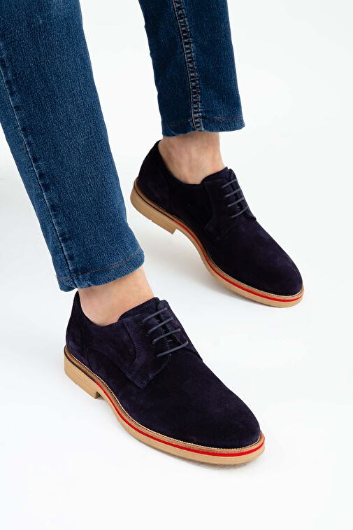 Tamer Tanca Erkek Hakiki Deri Lacivert Casual Ayakkabı - Görsel 5