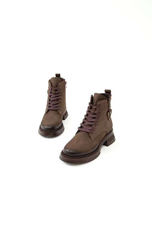 Tamer Tanca Kadın Hakiki Deri Yeşil Casual Bot - Görsel 7